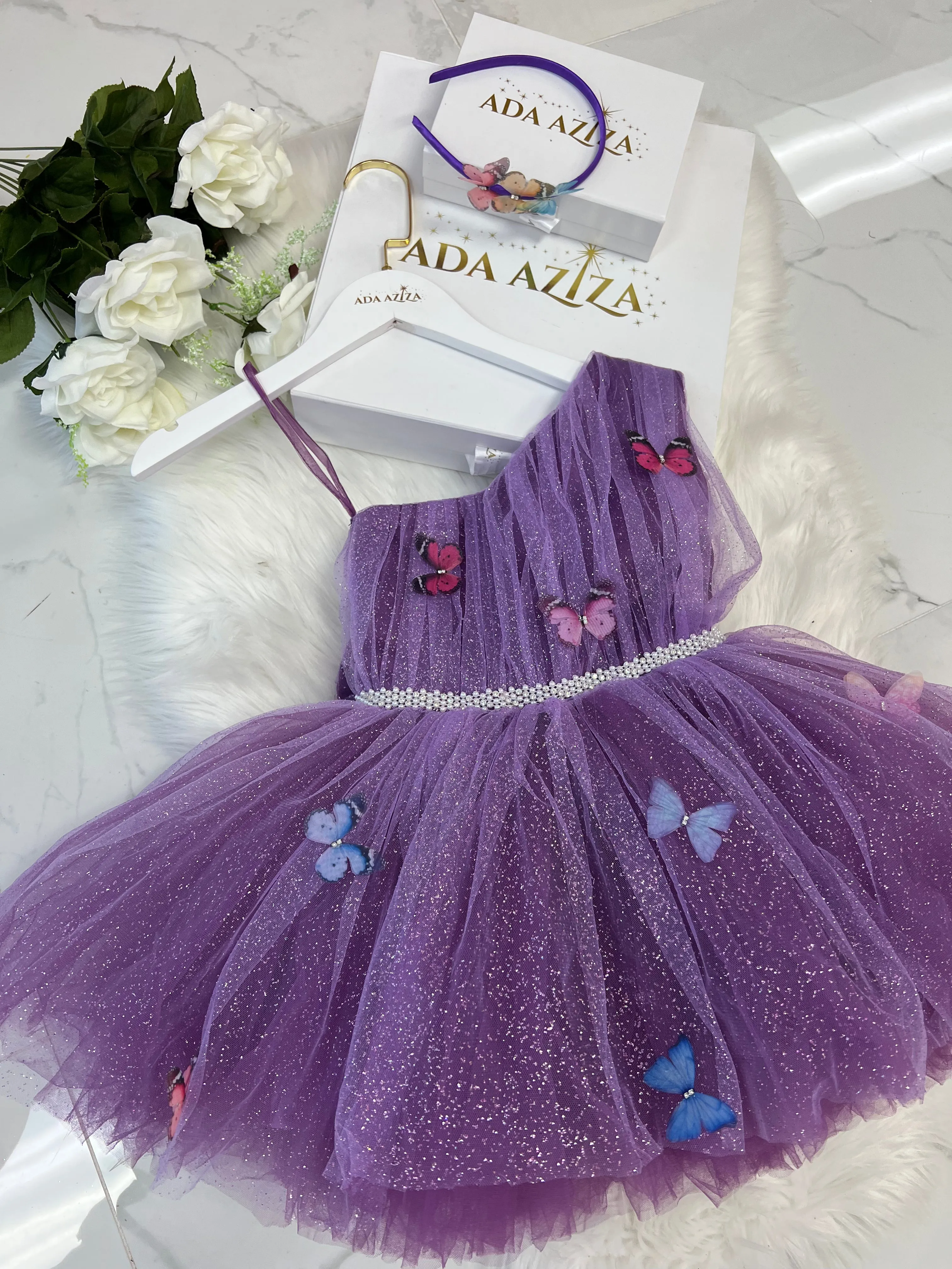 Butterfly dress in purple