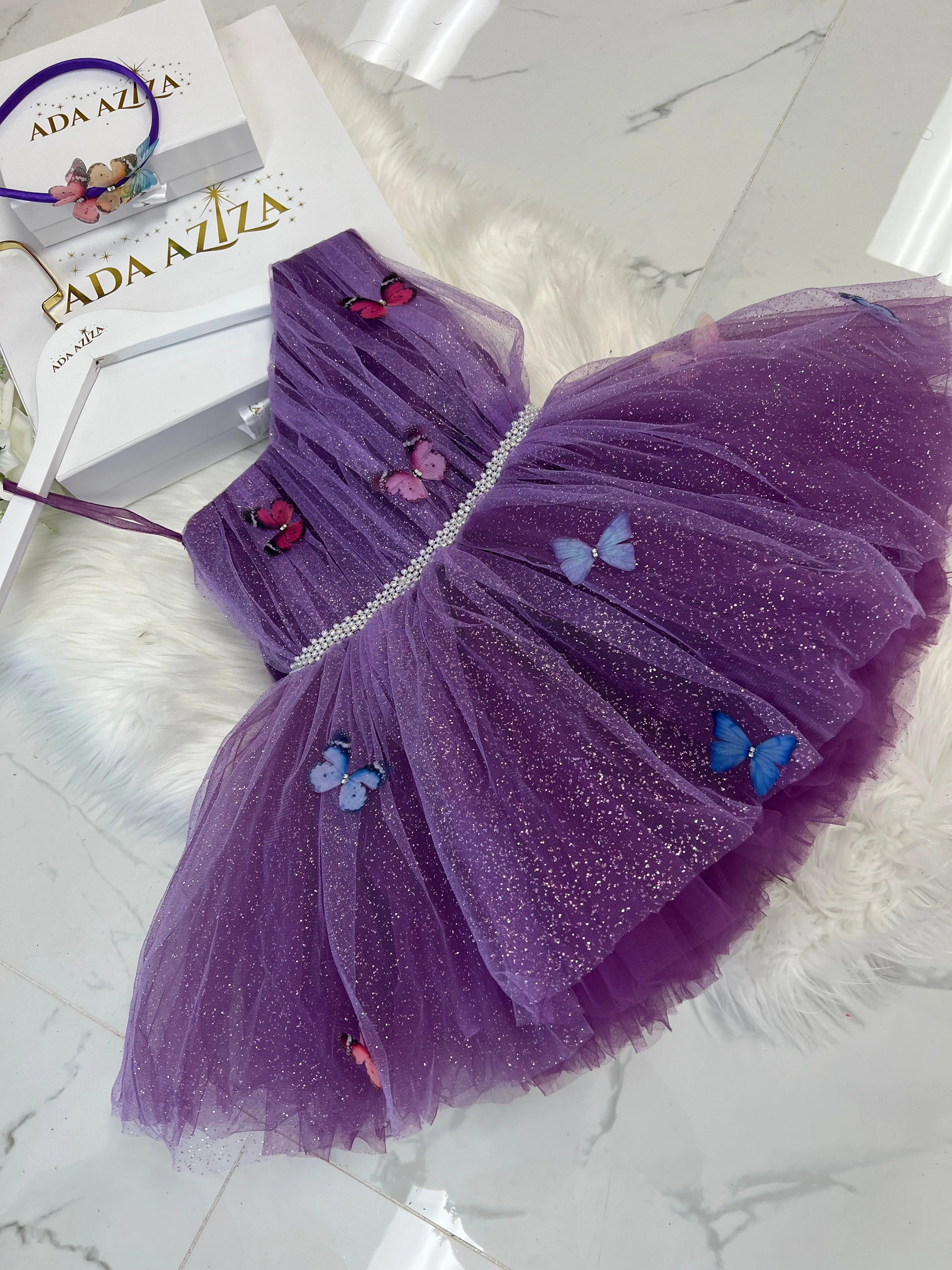 Butterfly dress in purple