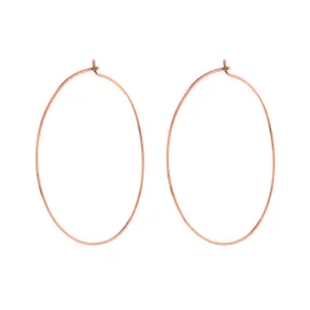 Capri Wire Hoops - Rose Gold