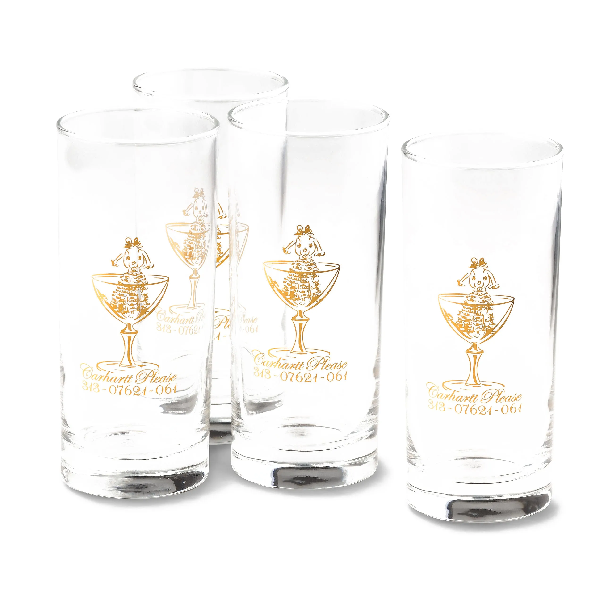 CARHARTT PLEASE GLASS SET CLEAR / GOLD