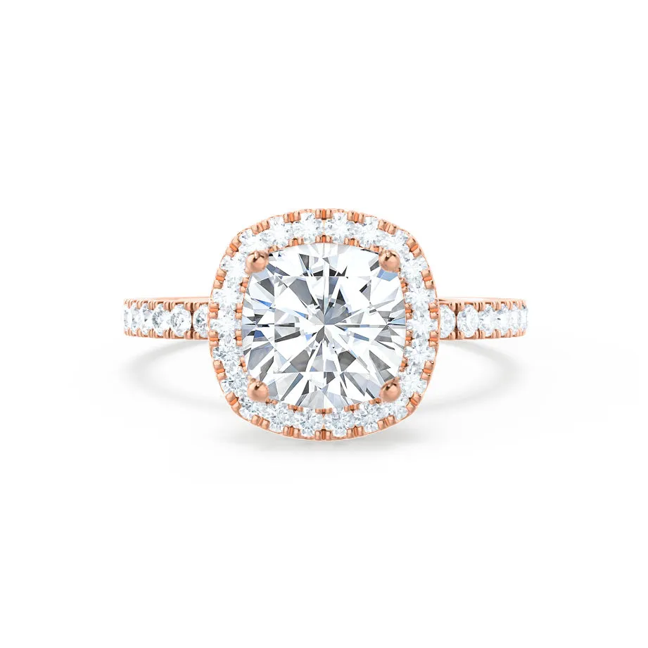 CASEADA - Cushion Lab Diamond 18k Rose Gold Halo