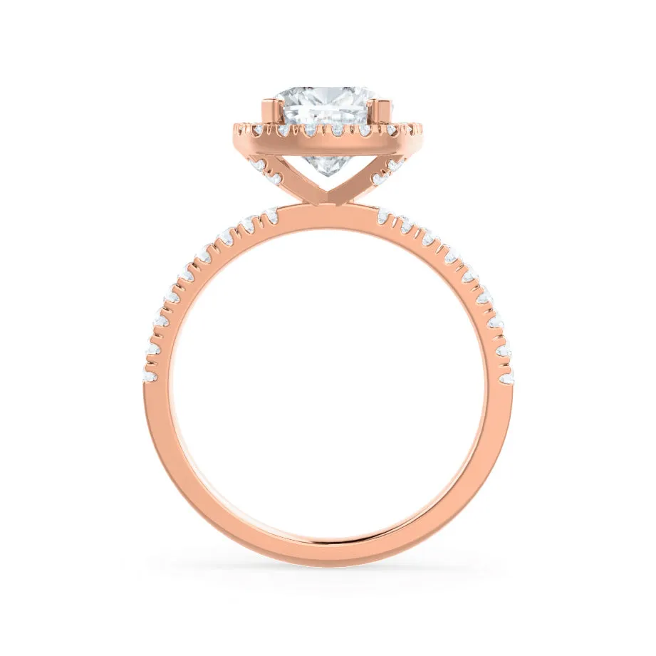 CASEADA - Cushion Lab Diamond 18k Rose Gold Halo