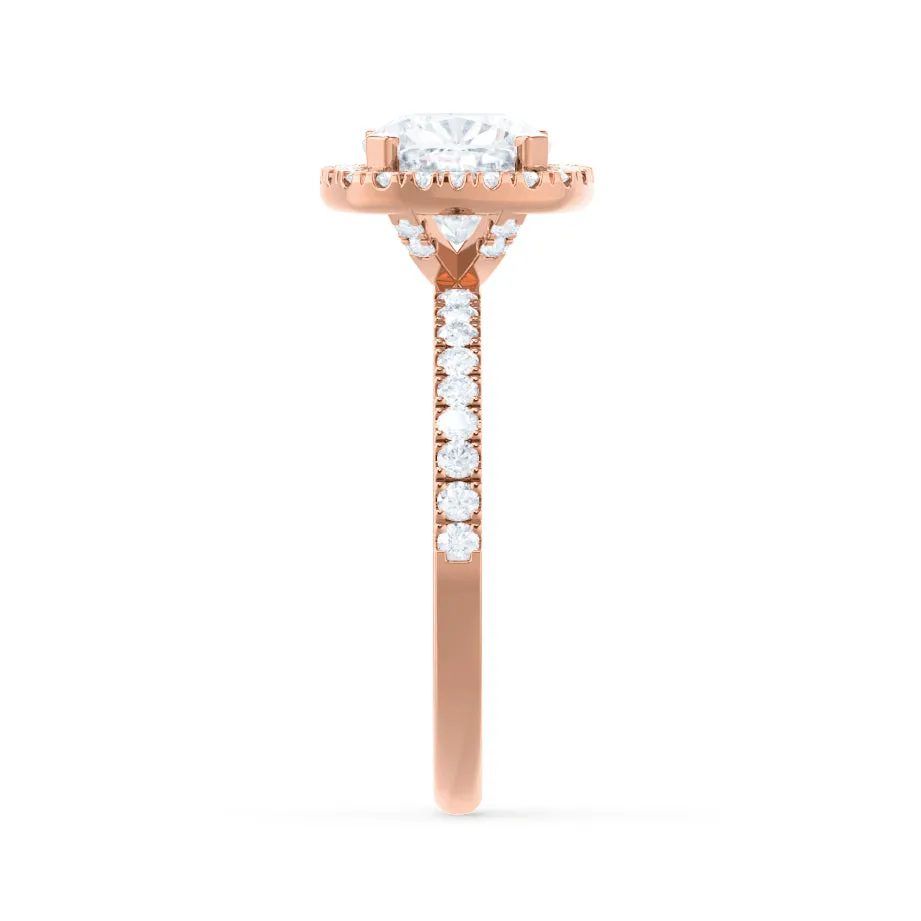 CASEADA - Cushion Lab Diamond 18k Rose Gold Halo