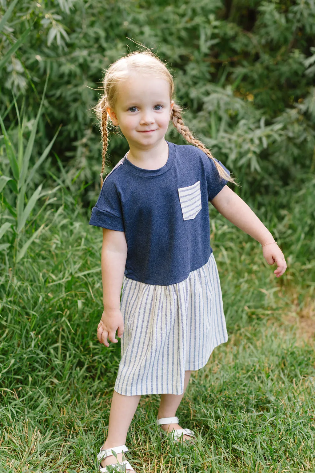 Casual Dress in Lake Stripe