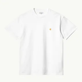 Chase SS T-Shirt - White/Gold