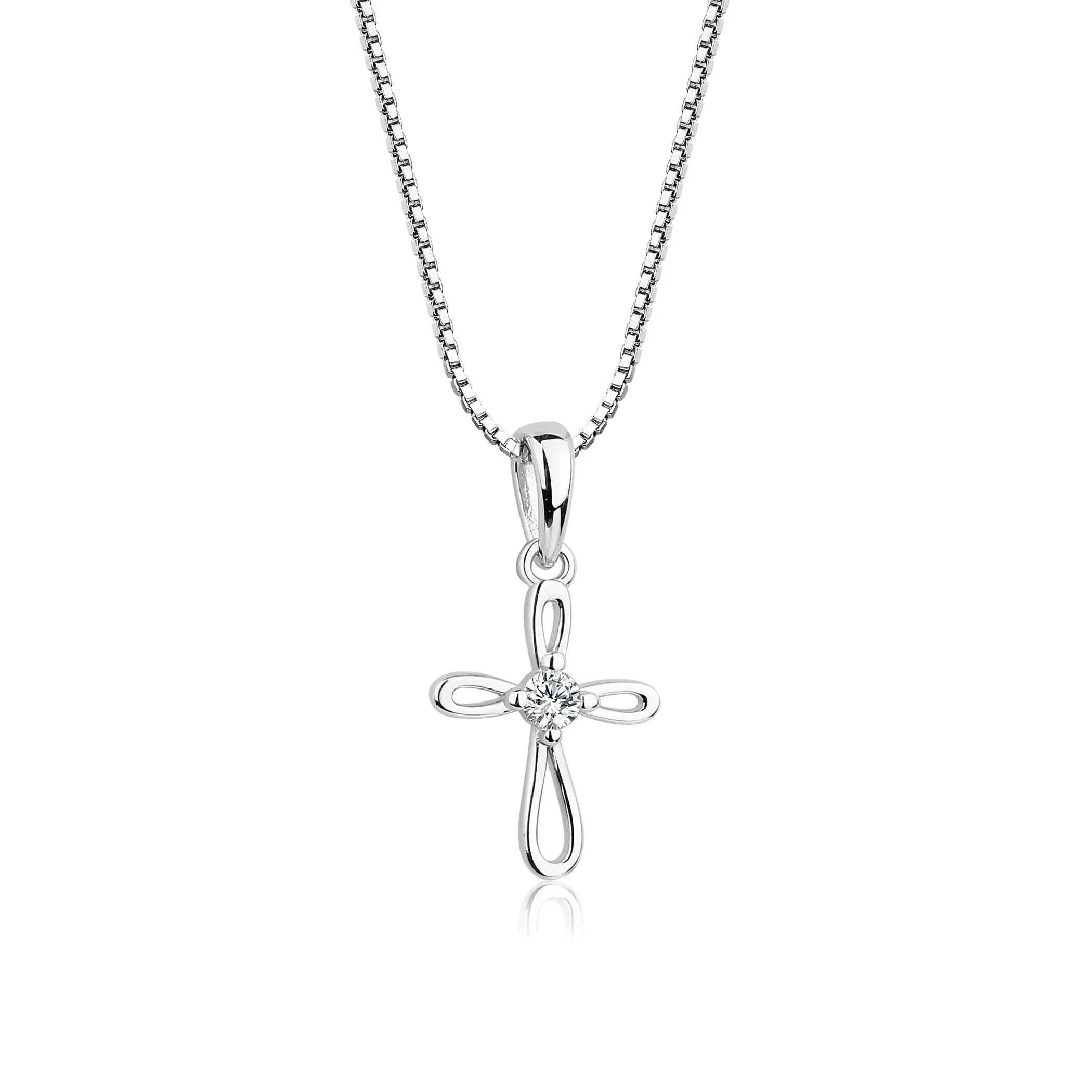 Cherished Moments - Sterling Silver Infinity Cross Necklace