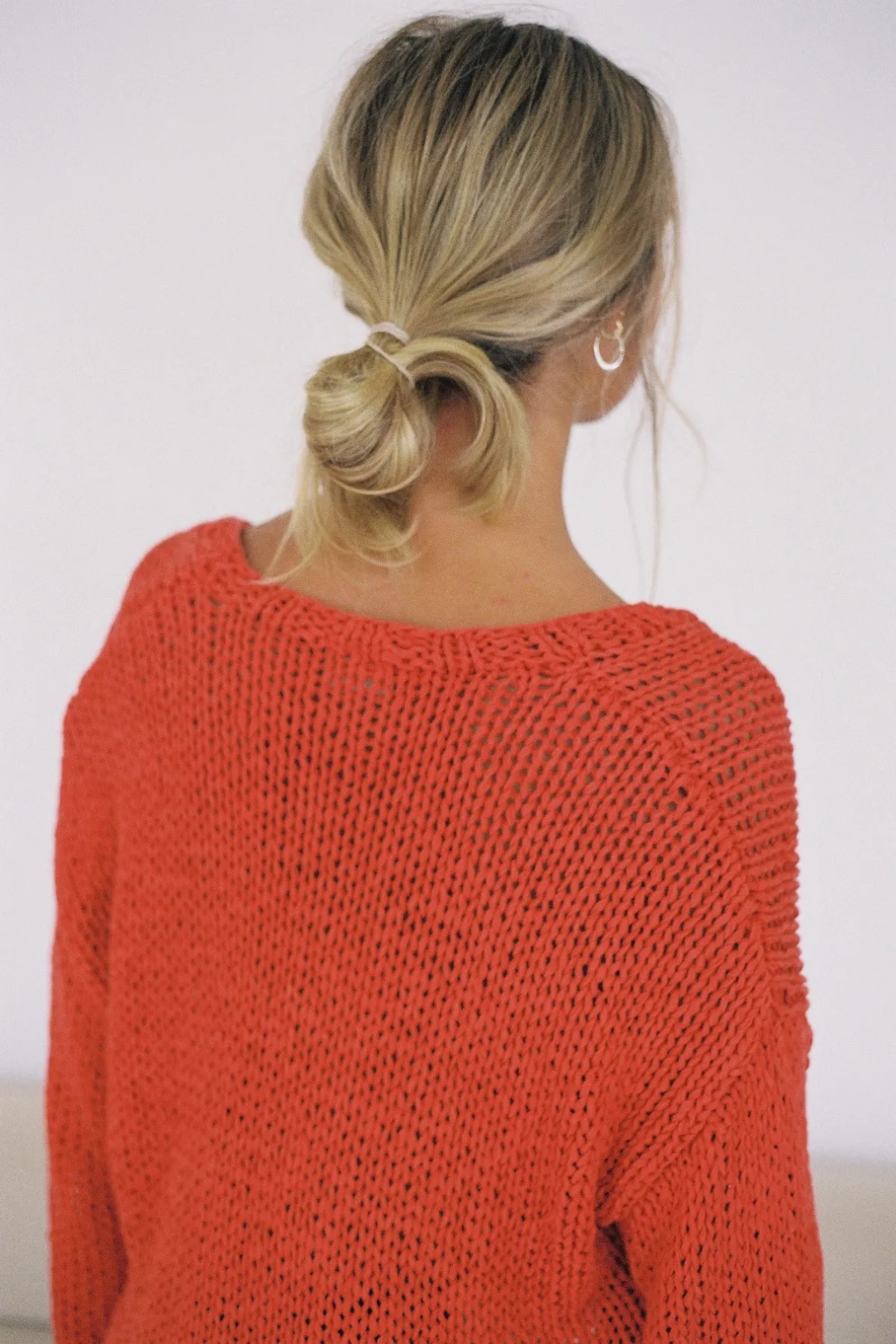 Chilli Linen Cotton Blend Hand Knit Jumper