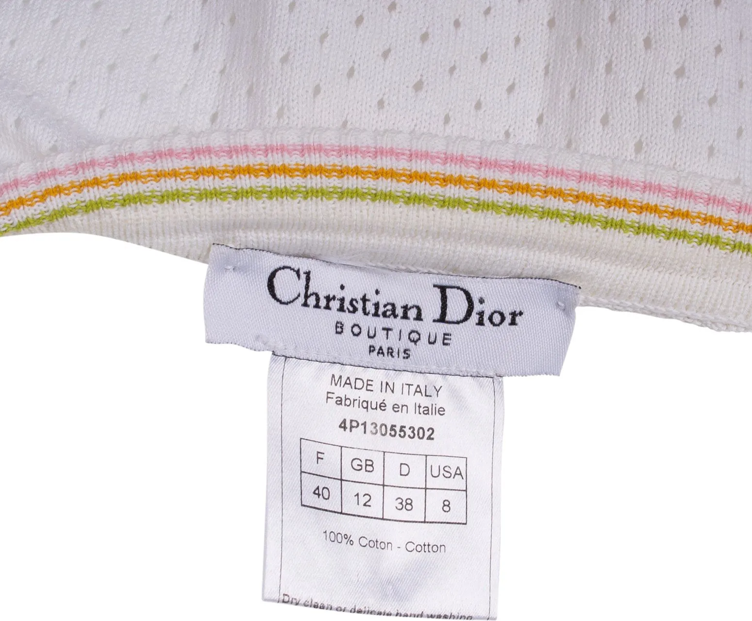 Christian Dior Mesh Logo Tube Top