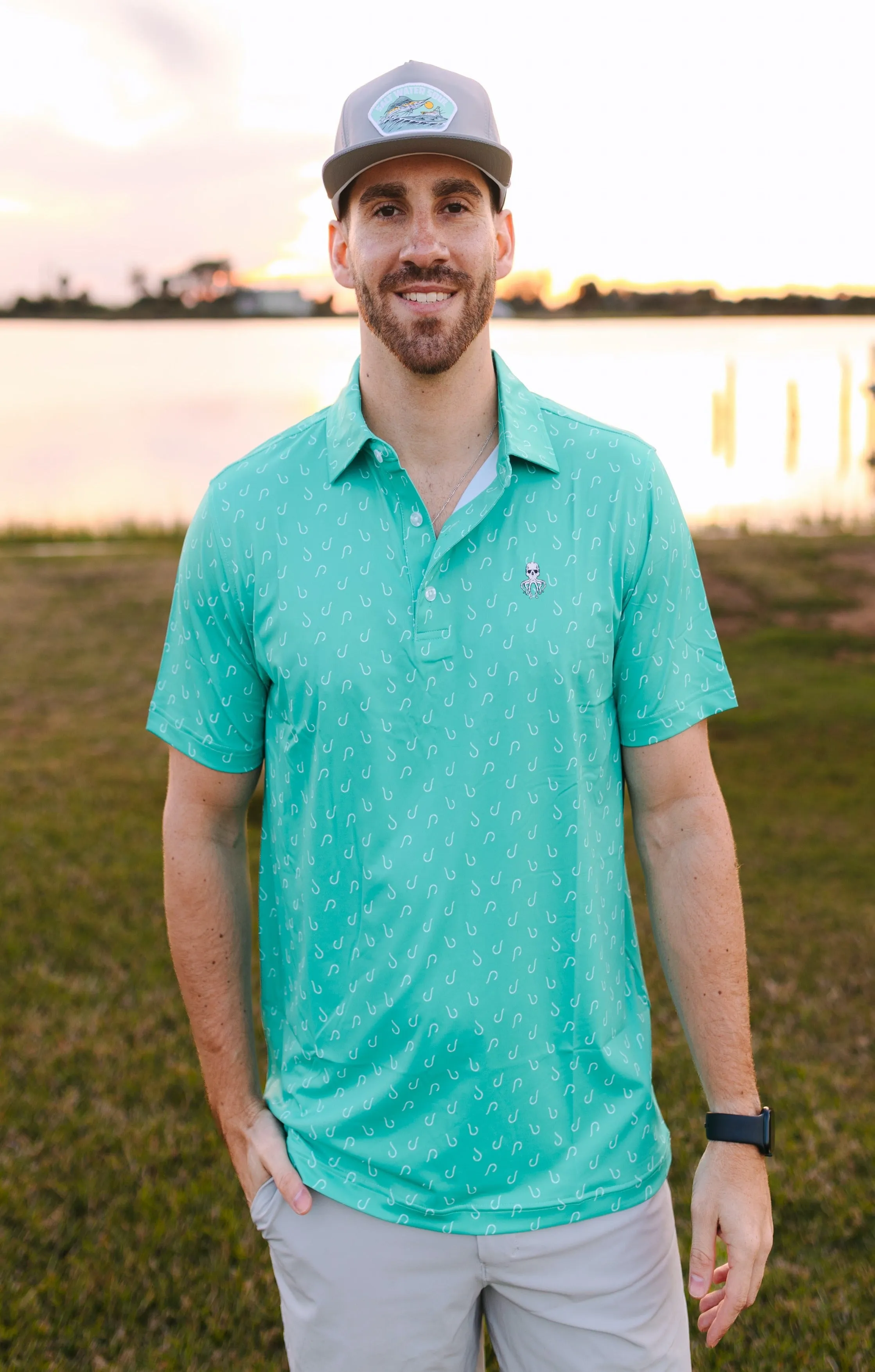 Circle Hook Polo Shirt