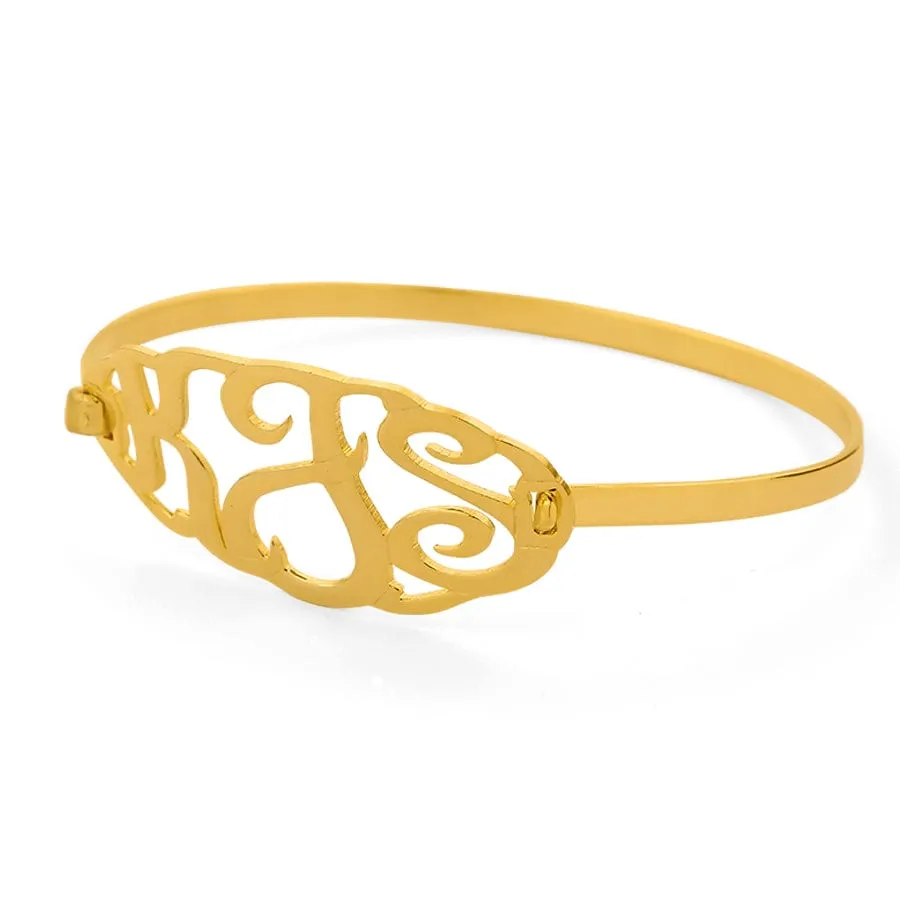 Clasp Bangle Monogram Bracelet