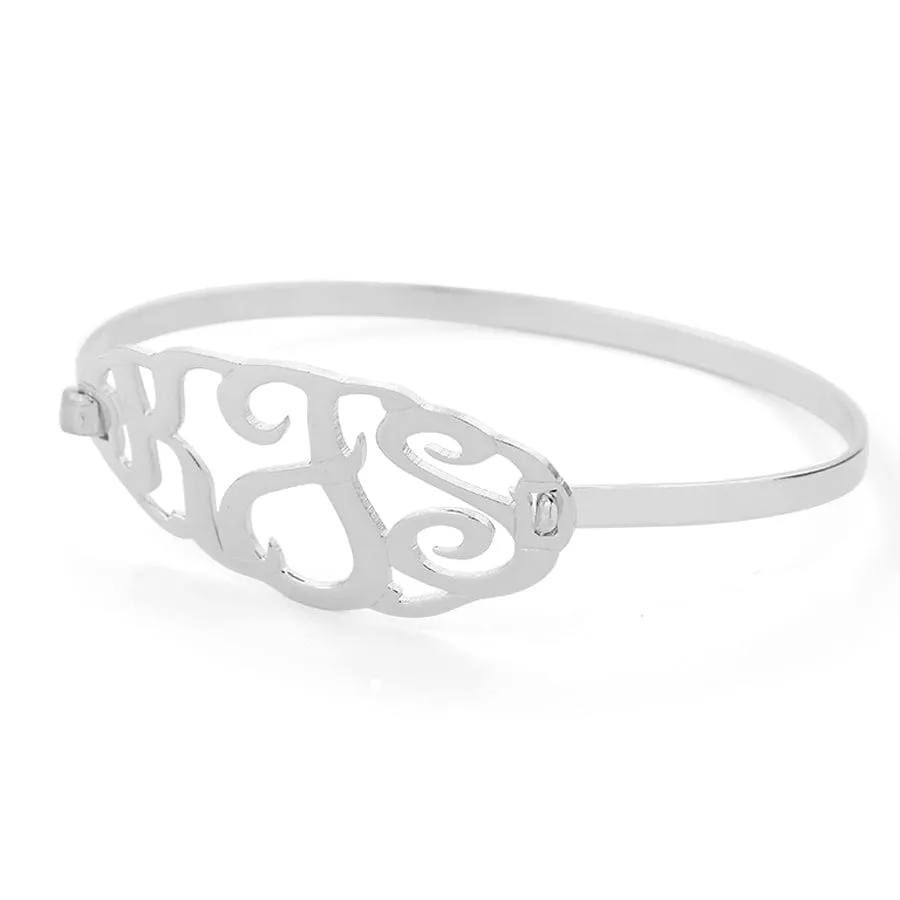 Clasp Bangle Monogram Bracelet