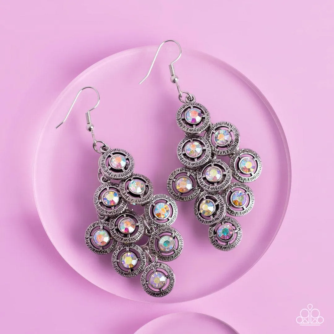 Constellation Cruise Multi Iridescent Rhinestone Earrings - Paparazzi Accessories