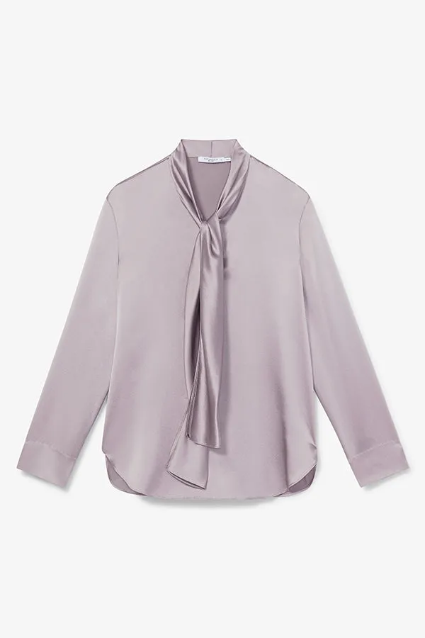 Darcy Top - Washable Silk Charmeuse :: Wisteria