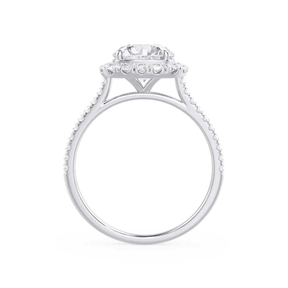 DARLEY - Elongated Cushion Lab Diamond Platinum Halo