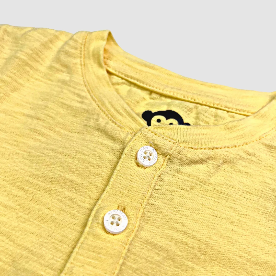 Day Party Henley | Pale Yellow