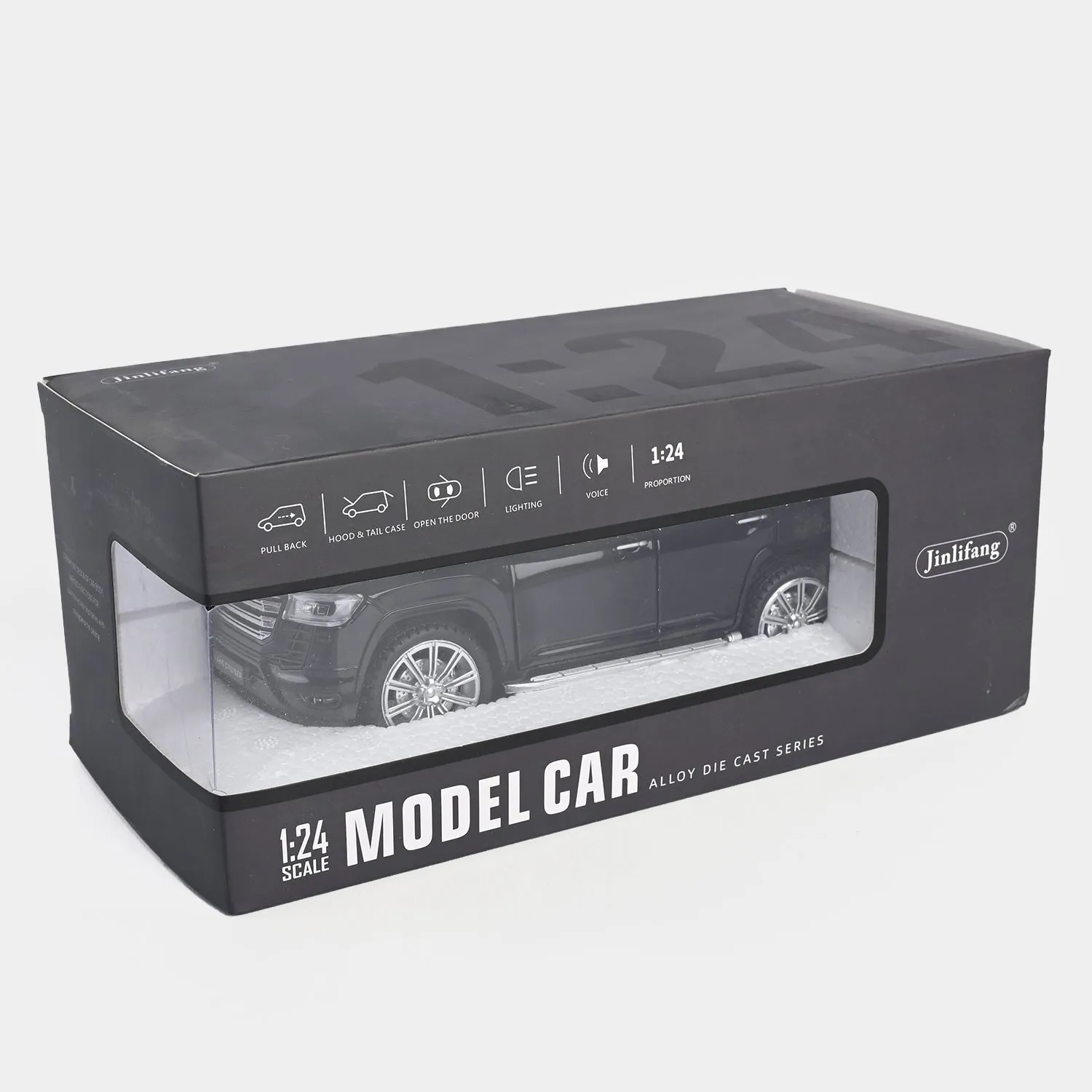 DIE-CAST MODEL PULLBACK CAR WITH LIGHT MUSIC