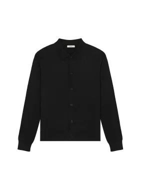 DNA Knitted Collared Shirt—black