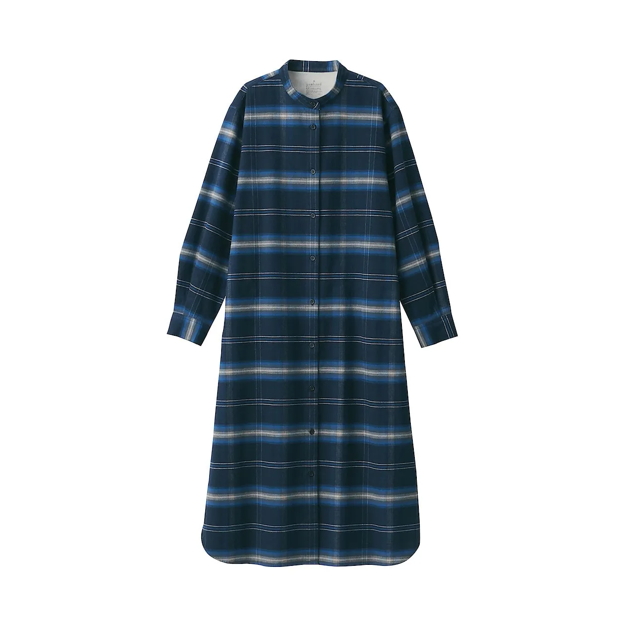 Double Brushed Flannel Stand Collar Dress