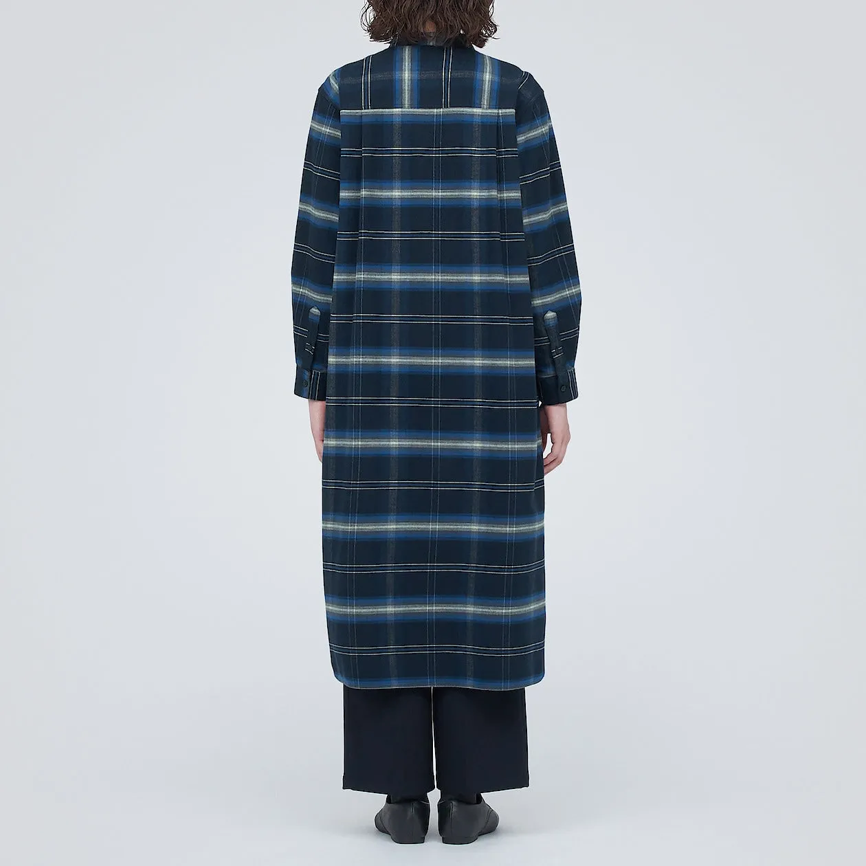 Double Brushed Flannel Stand Collar Dress