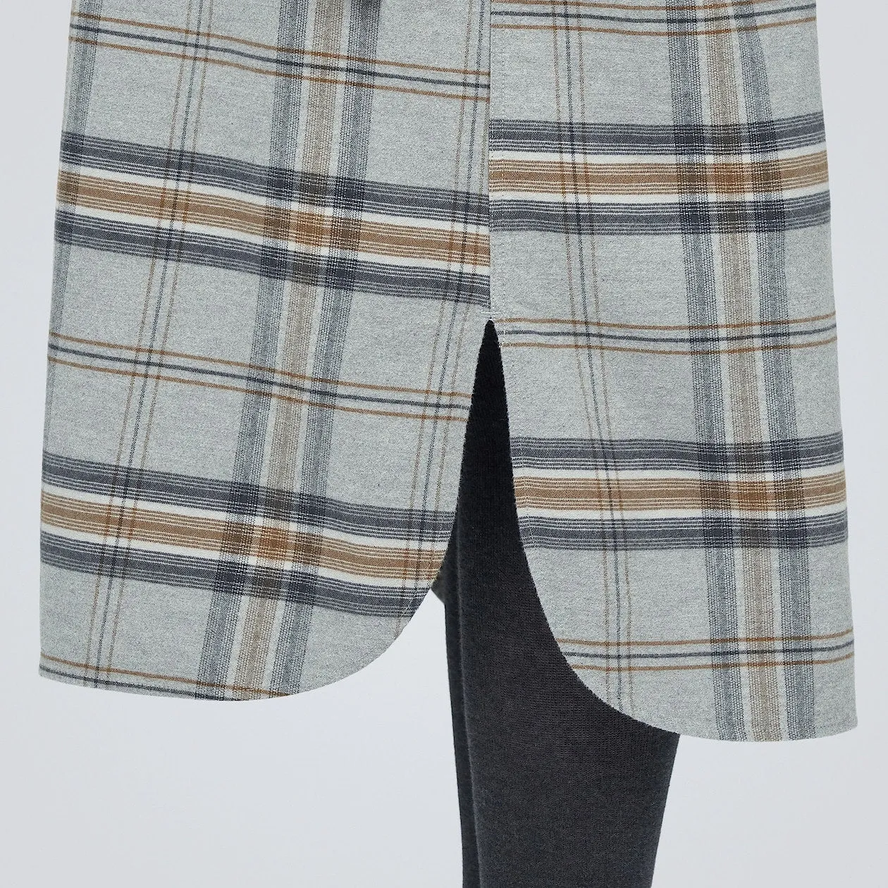 Double Brushed Flannel Stand Collar Dress