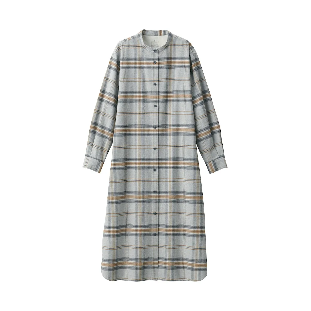 Double Brushed Flannel Stand Collar Dress