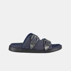 Eastwood Stud Footbed Denim/Silver