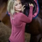 EQUESTRIAN STOCKHOLM ROUND NECK KNITTED TOP TIMELESS ROSE