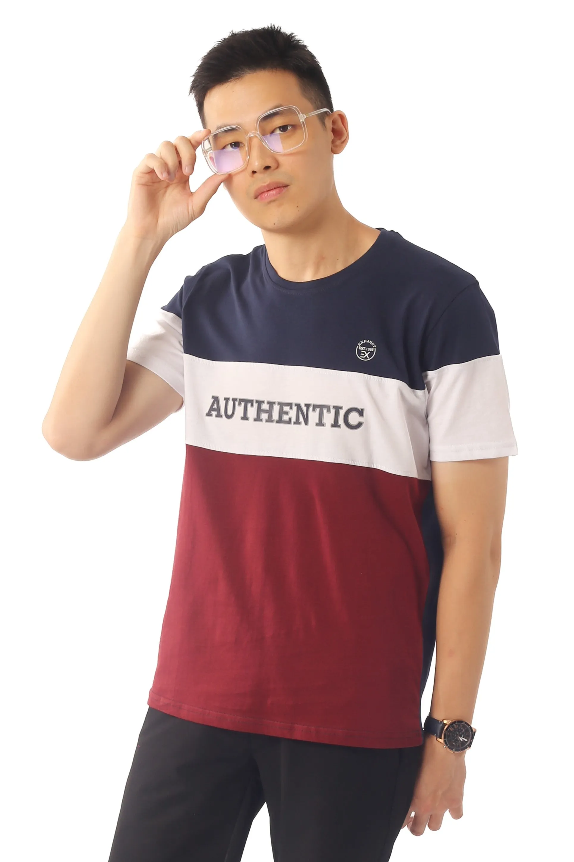 EXHAUST ROUND NECK T SHIRT [FREE CUT] 1646