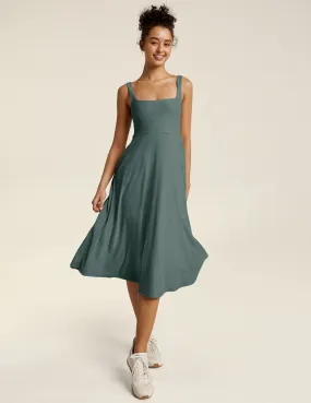 Featherweight At The Ready Square Neck Dress