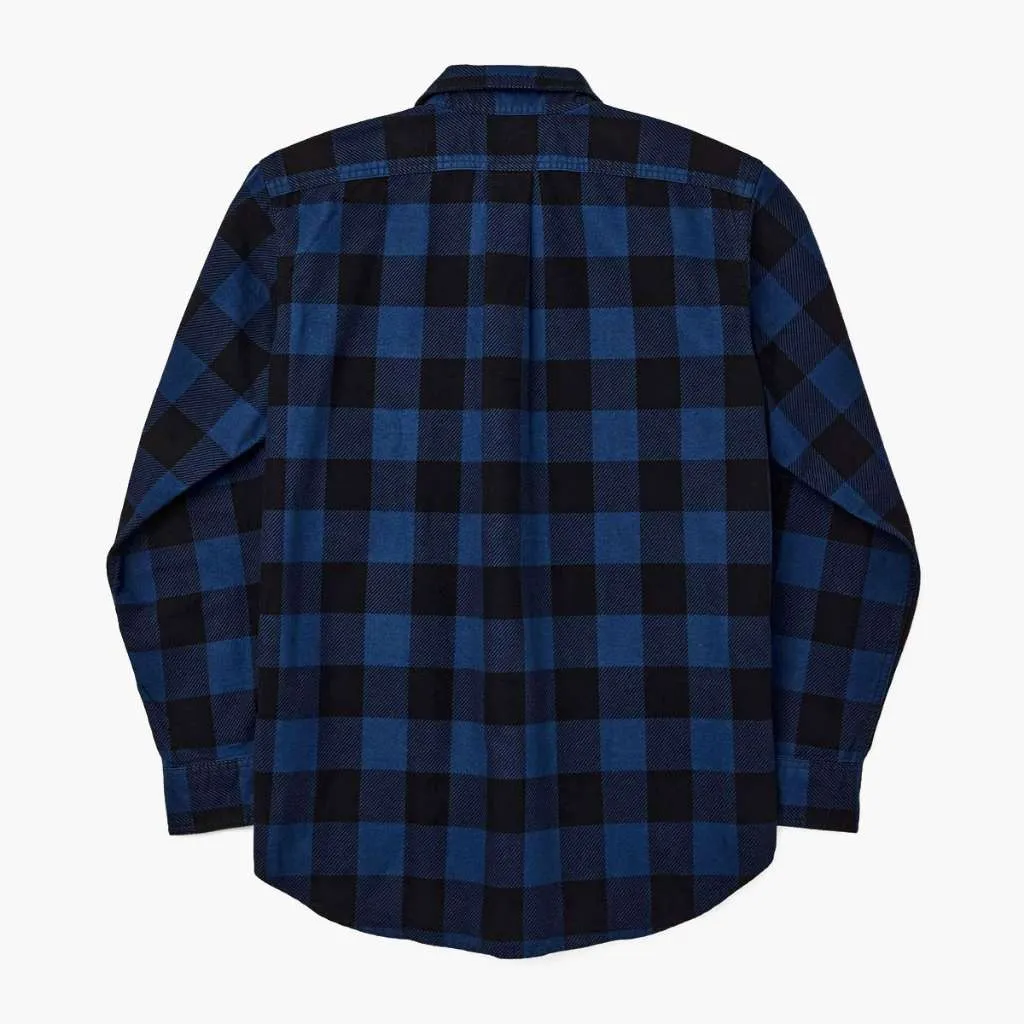 Filson Field Flannel Shirt | Cobalt Blue Black