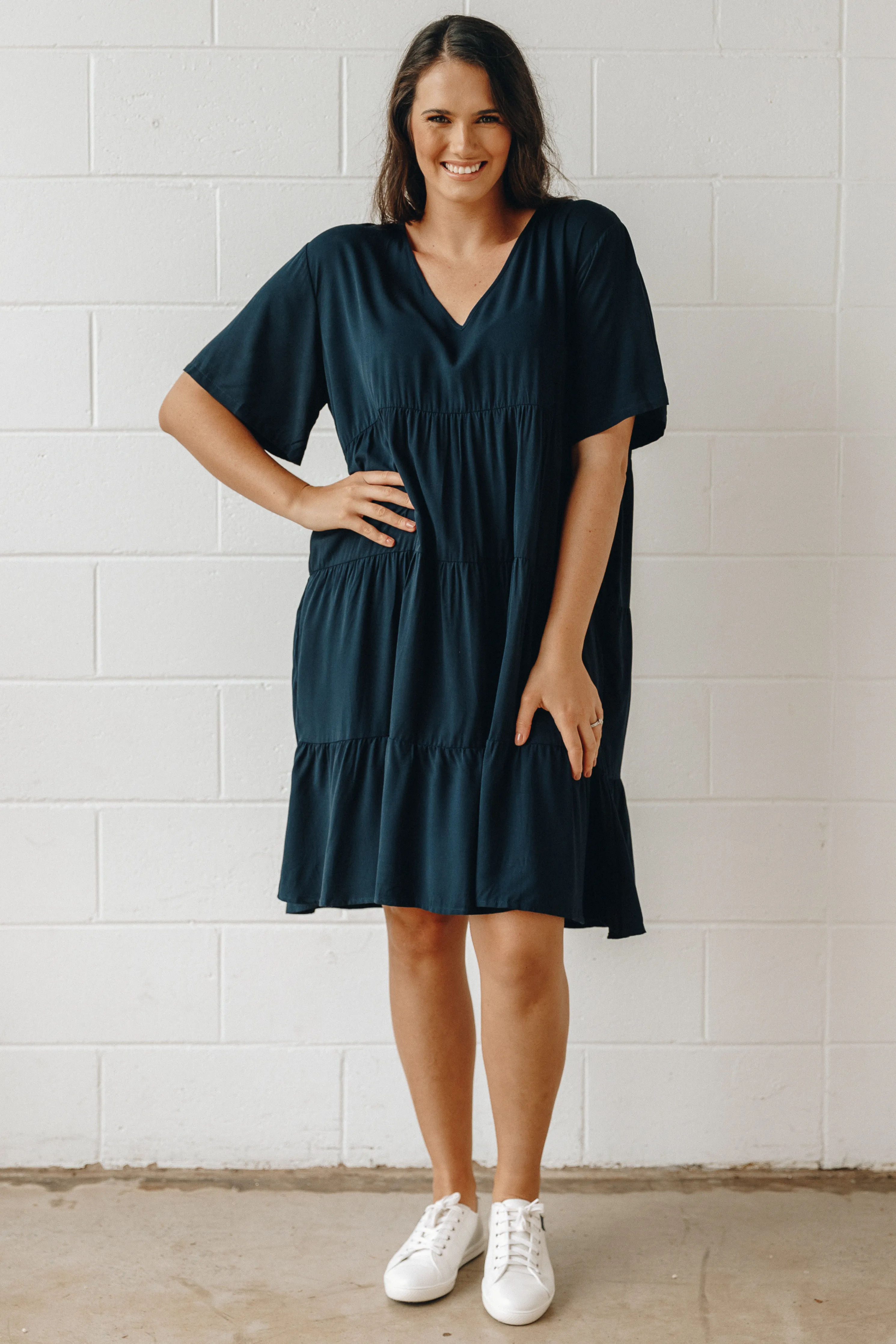 FINAL SALE Chic Dress in Navy