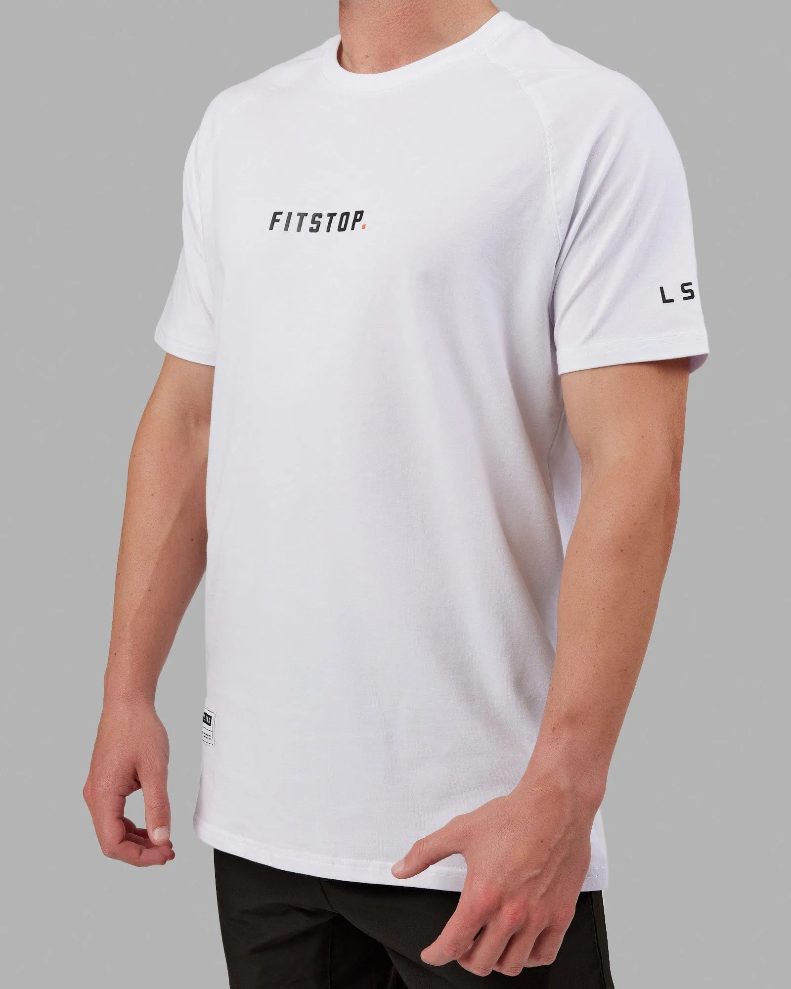 Fitstop Fast FLXCotton Tee - White-Black