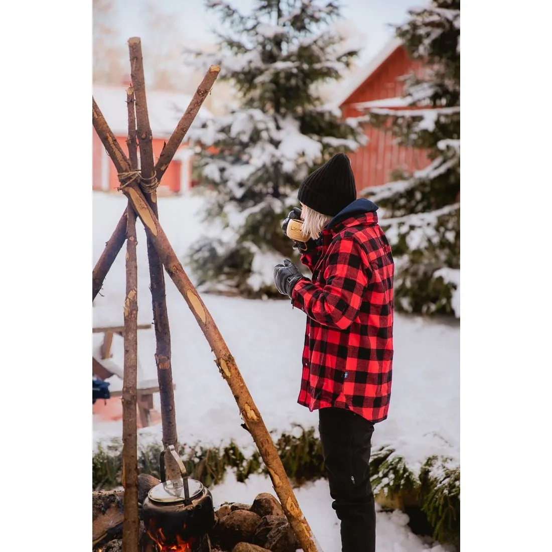 Flannel Insulated shirt Lady (Red)