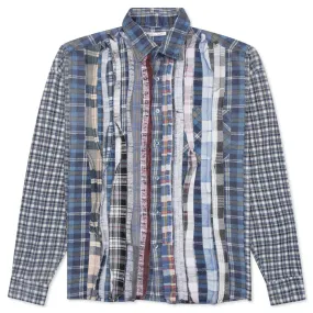 Flannel Shirt Ribbon Wide Reflection Shirt - Assorted