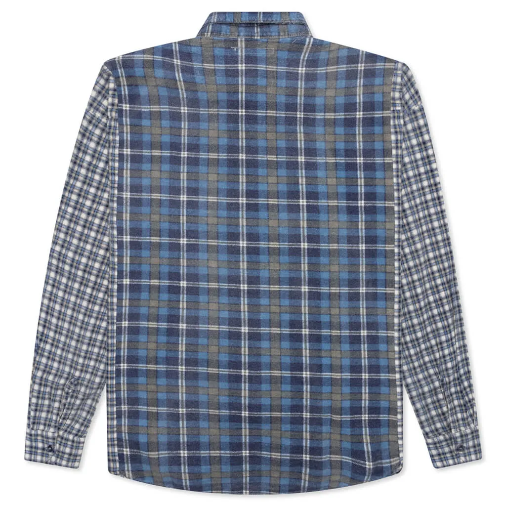 Flannel Shirt Ribbon Wide Reflection Shirt - Assorted