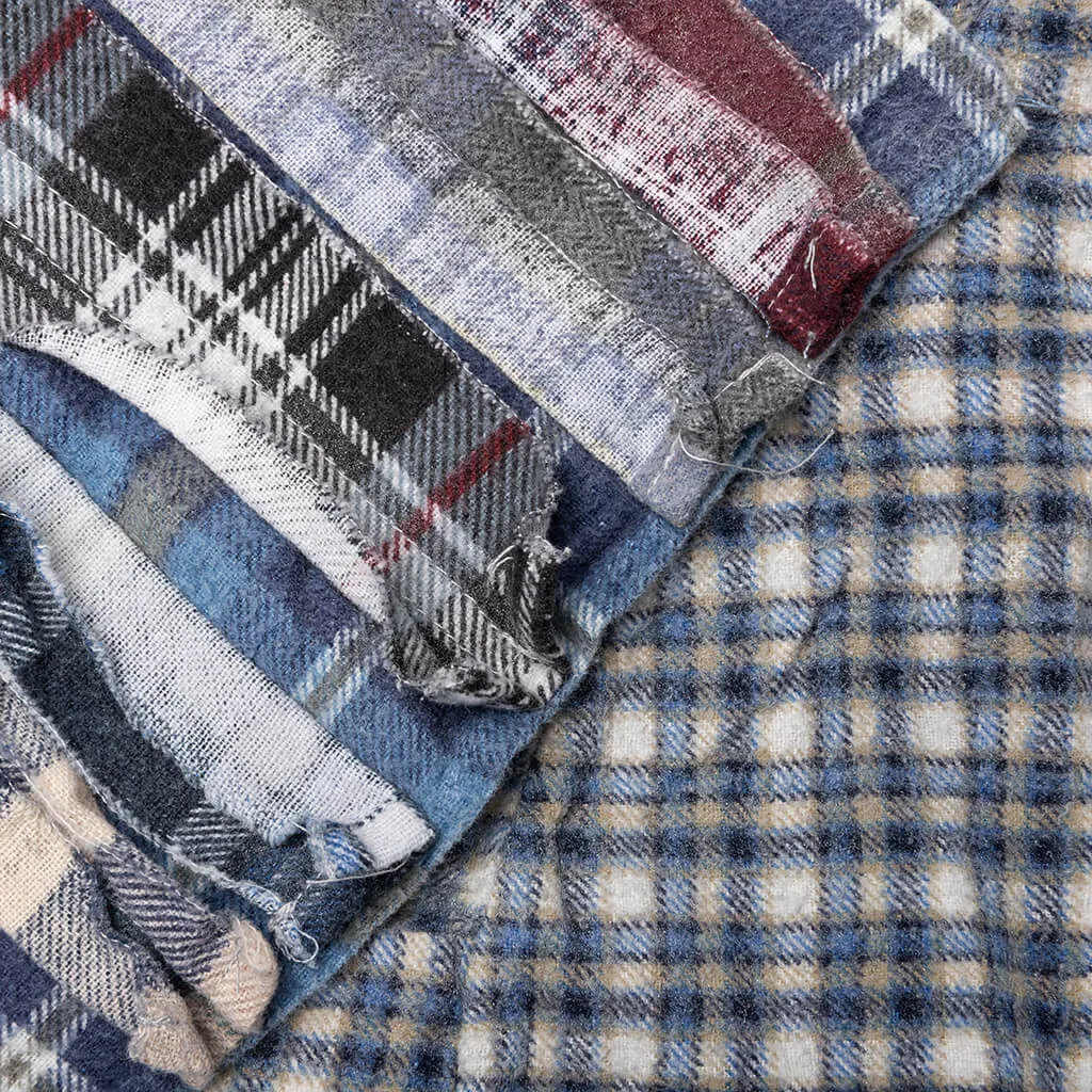 Flannel Shirt Ribbon Wide Reflection Shirt - Assorted