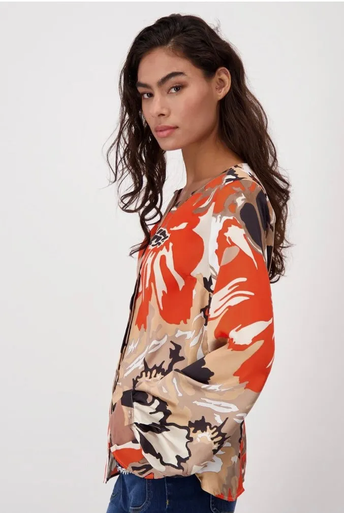 Floral Satin Blouse