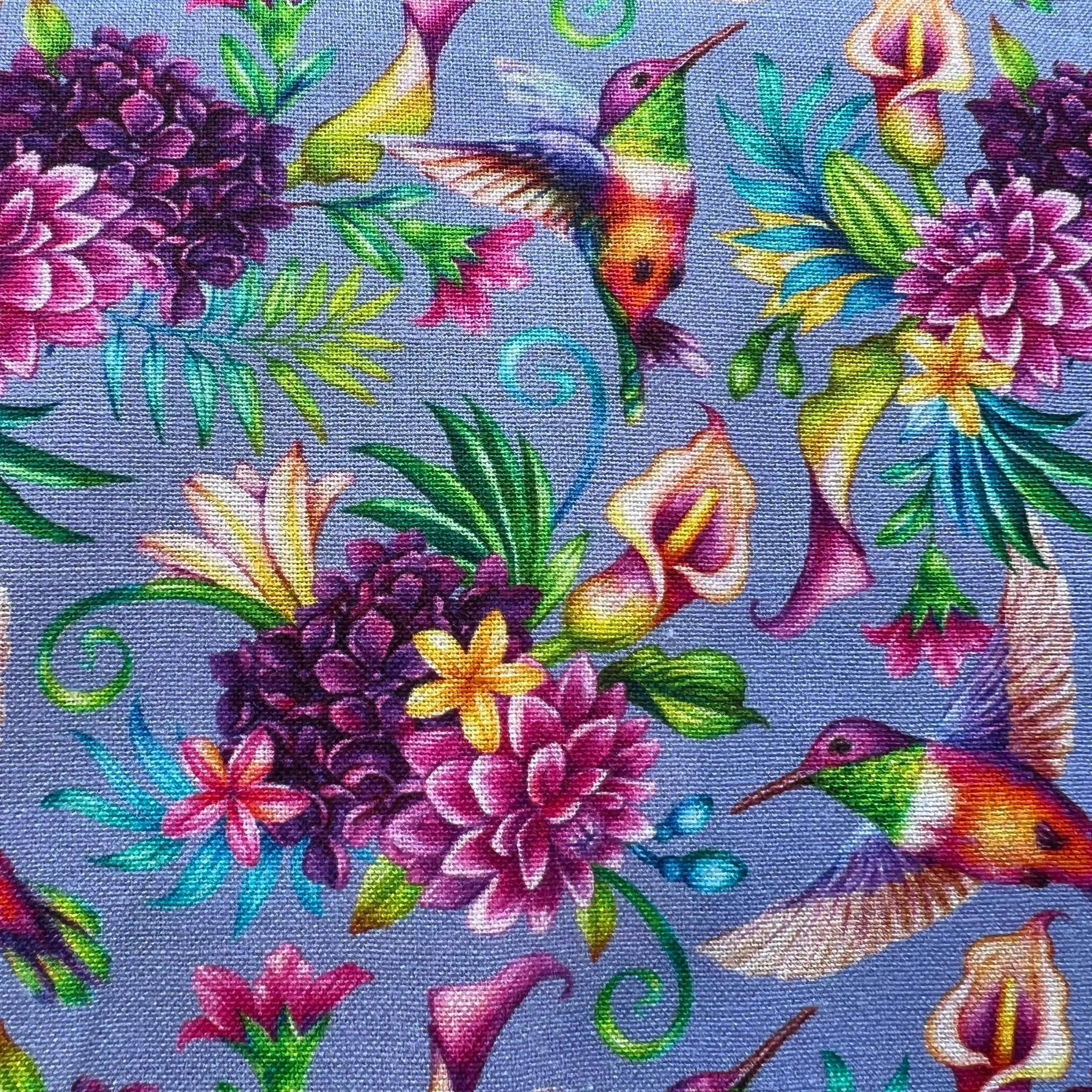 FS1006 Humming Bird Floral Cotton Fabric