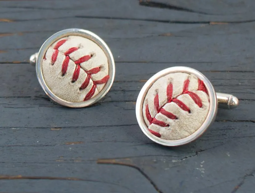 Game-Used Baseball Cuff Links