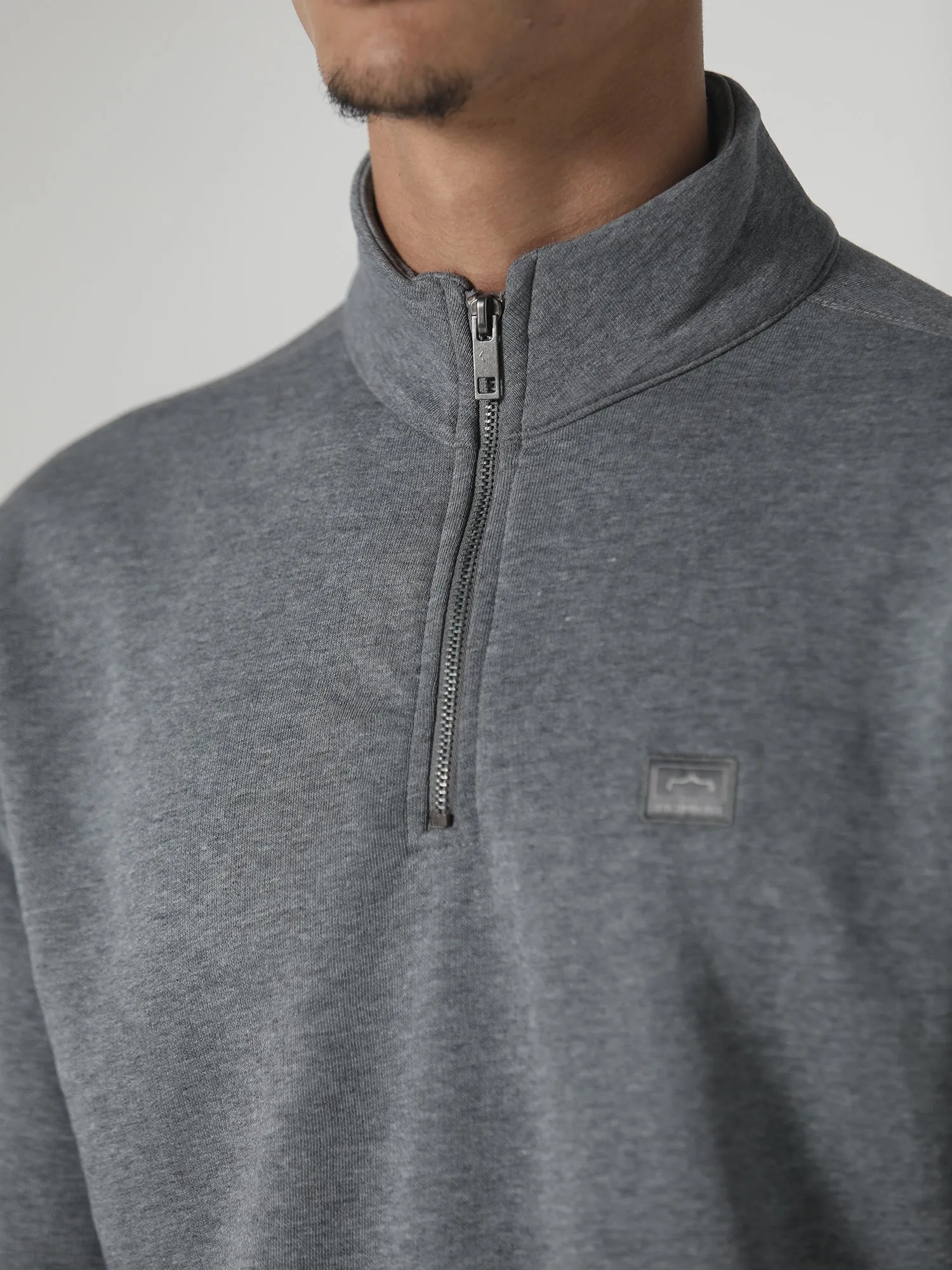 Gerome Grey 1/4 Zip Sweatshirt