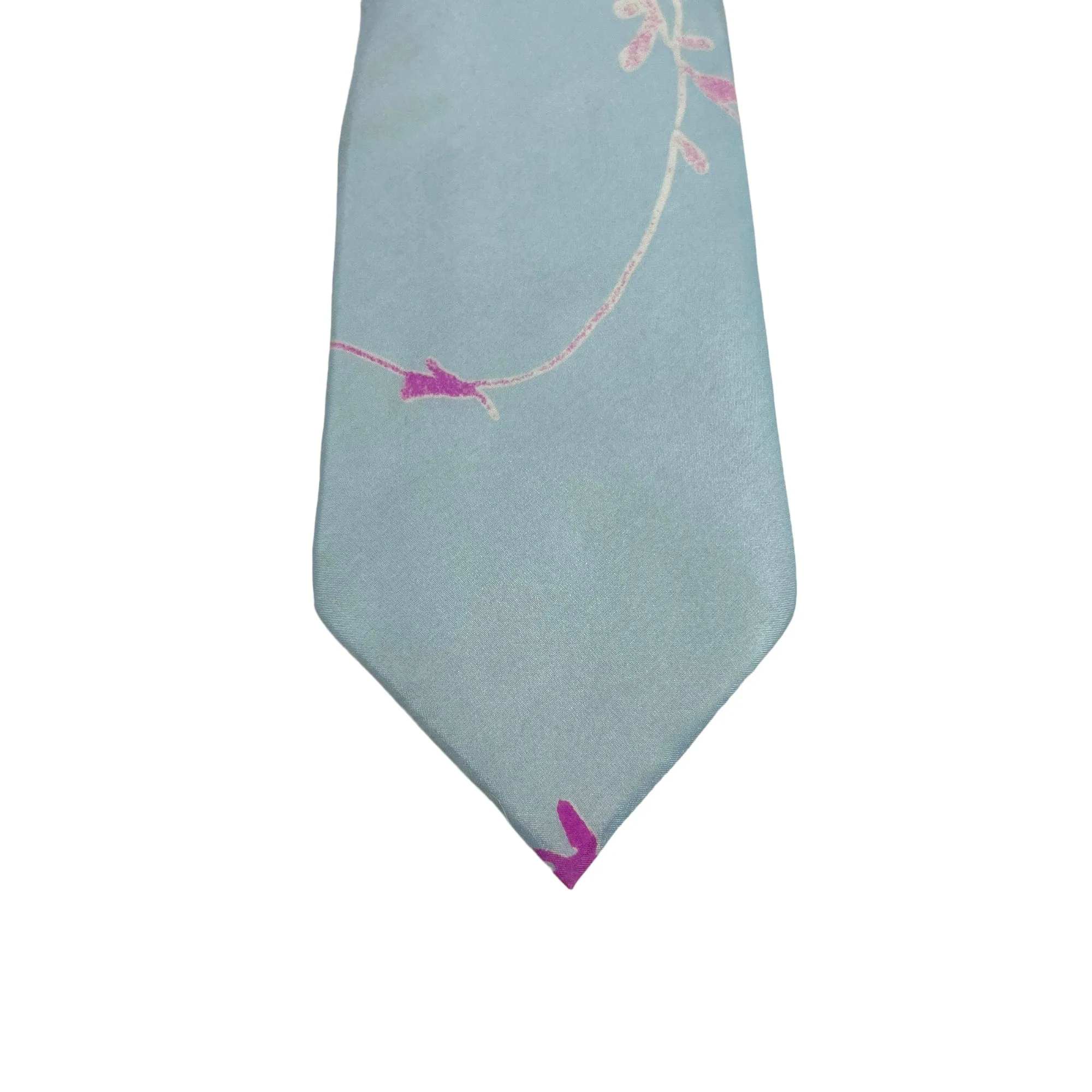 GIORGIO ARMANI Print Silk Tie - Light Blue