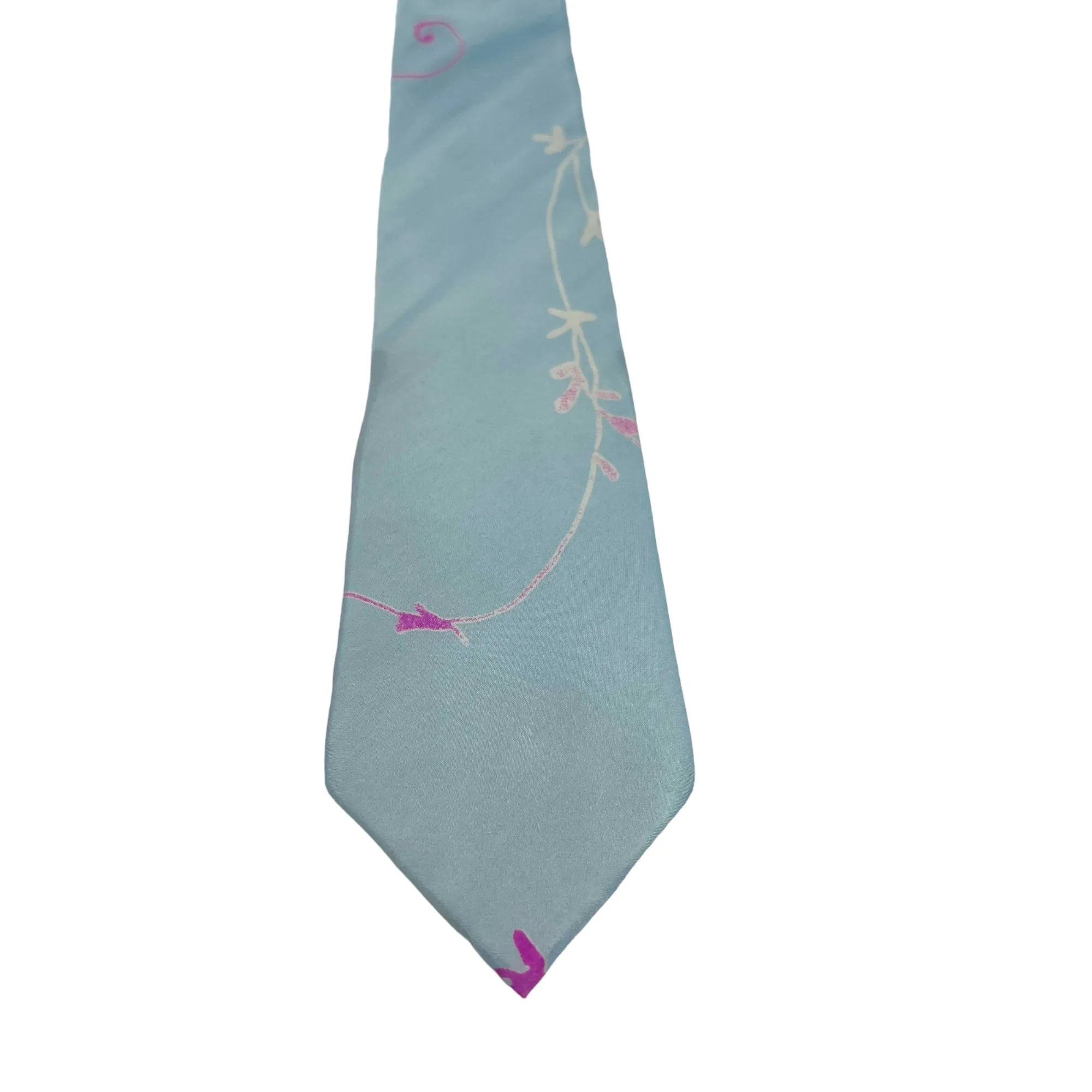 GIORGIO ARMANI Print Silk Tie - Light Blue