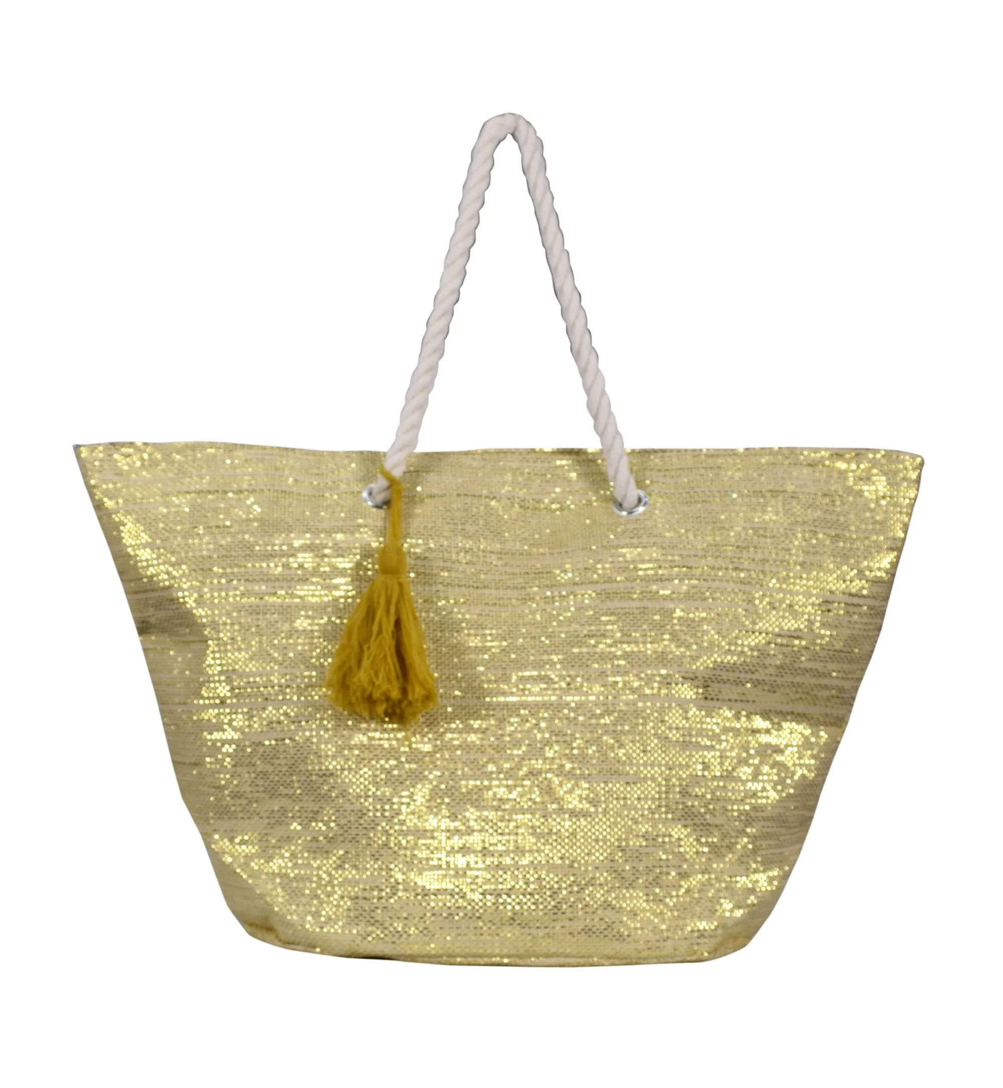 Gold Weave Large Travel Tote Hobo Handbags Shoulder Bags