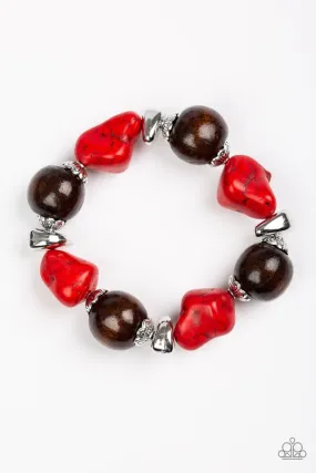 Gorgeously Grounded Red-Bracelet