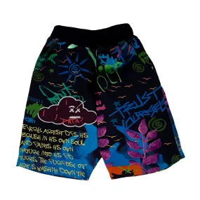 Graffiti Black Shorts