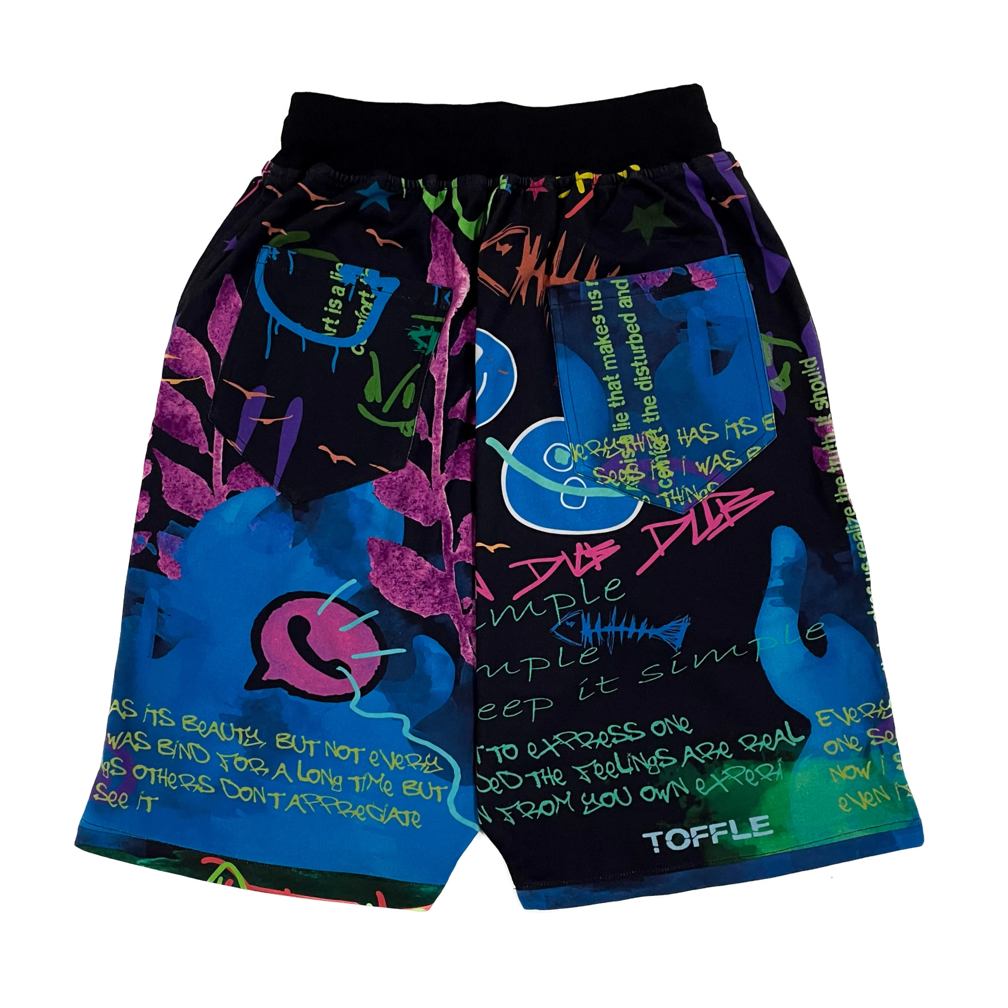 Graffiti Black Shorts