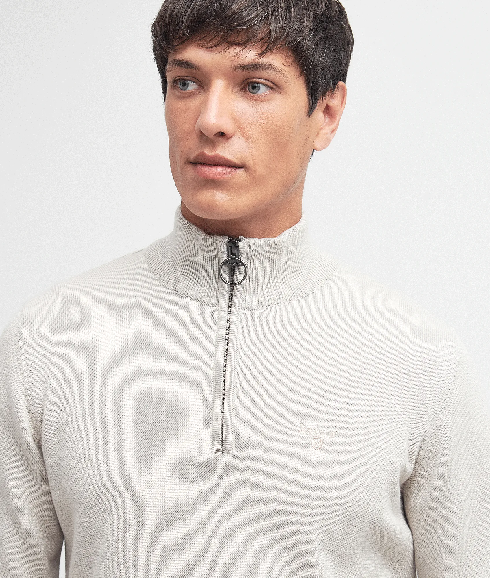 Half Zip Jumper - White