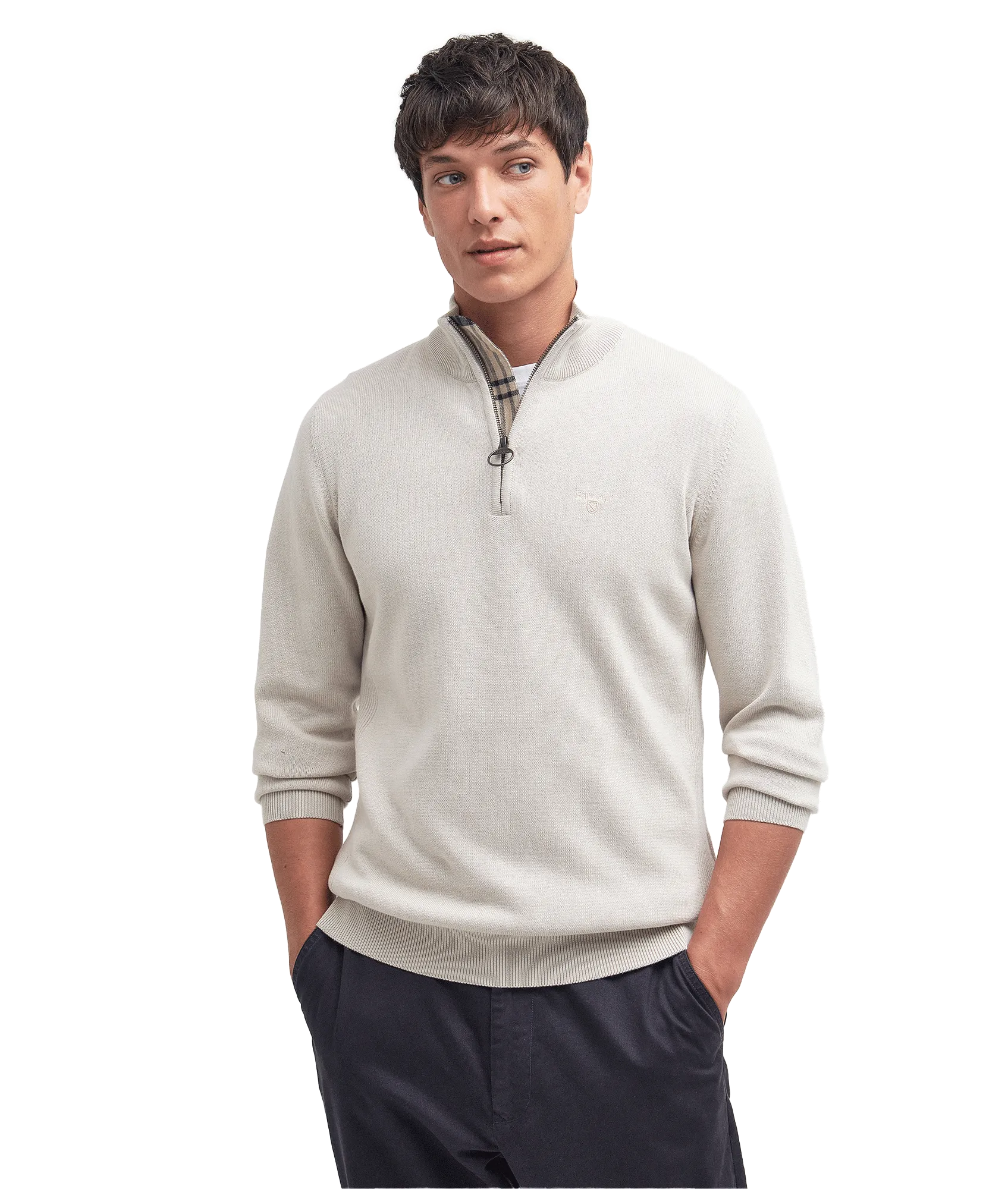 Half Zip Jumper - White