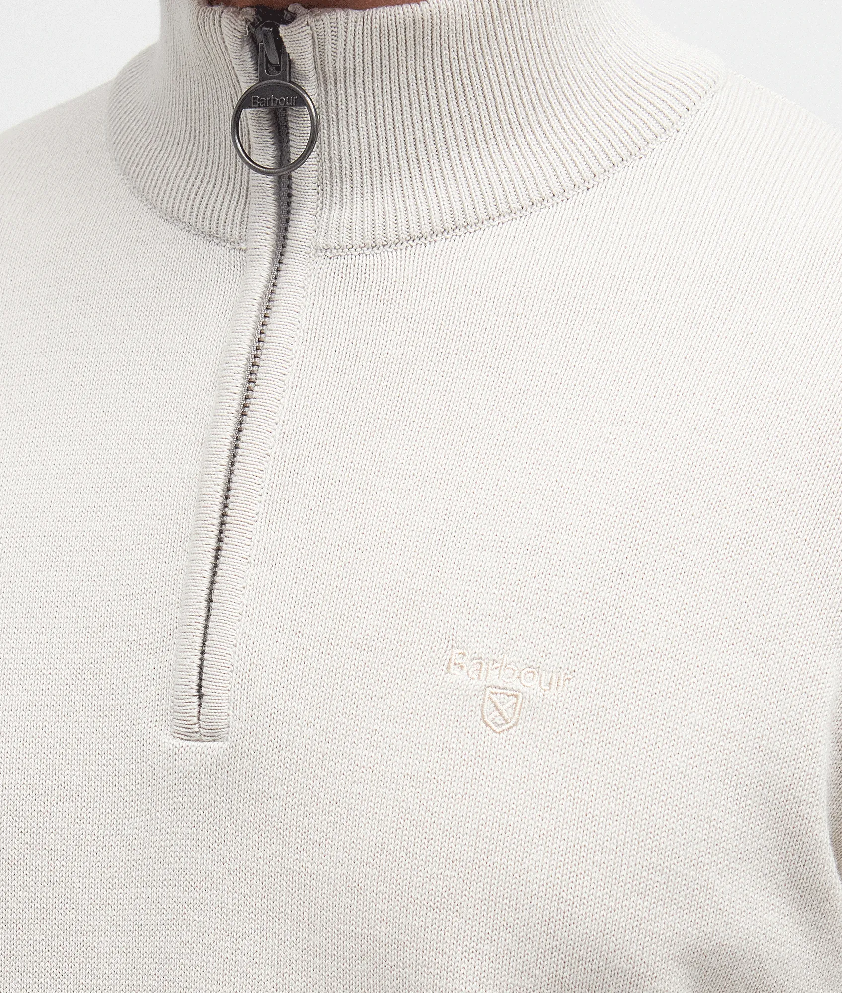 Half Zip Jumper - White