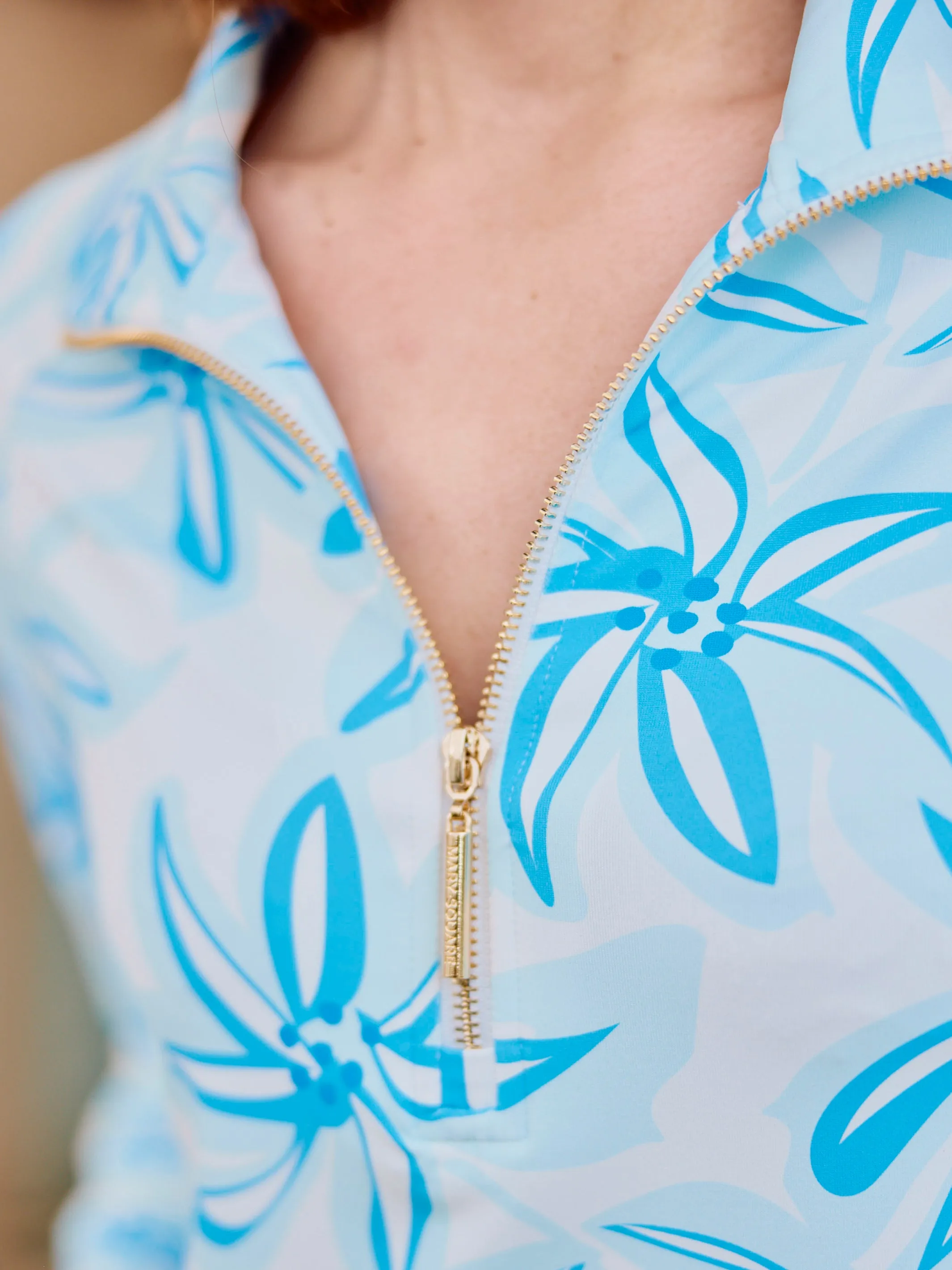 Hamptons Half Zip | Tiki Time White